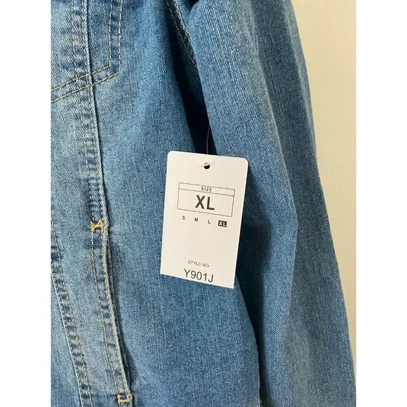 Beta House Classic Vintage Women Denim Jackets Light Blue Size XL - Picture 9 of 10
